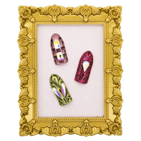 Stripe Its - Suport Rama De Prezentare Tipsuri Nail Art Auriu