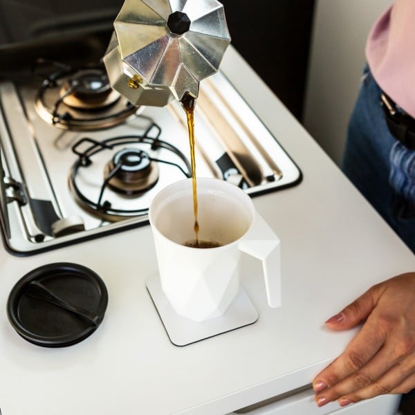 Cana de cafea magnetica din plastic + capac + suport [8]