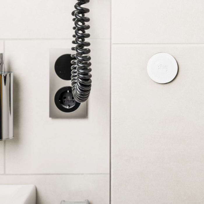 Carlig magnetic „Clever” alb cu suport alb [4]