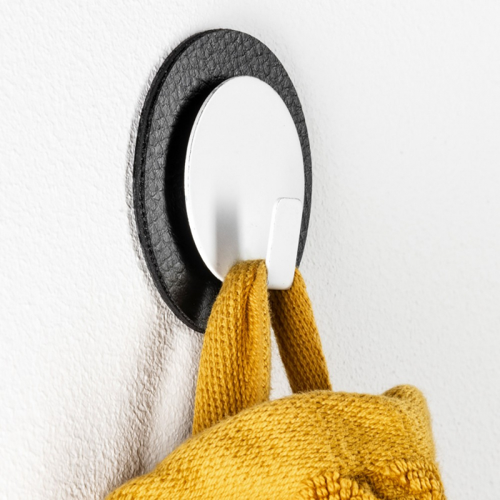 Carlig magnetic „Clever” alb cu suport negru [4]