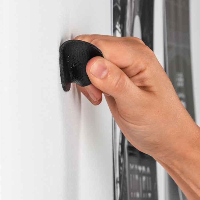 Carlig magnetic „Clever” alb cu suport negru [2]
