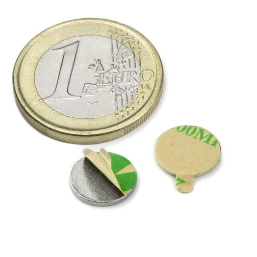 Magnet neodim disc 10mm x 1mm, cu adeziv [3]