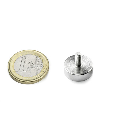 Magnet oala neodim 16mm cu tija filetata [5]