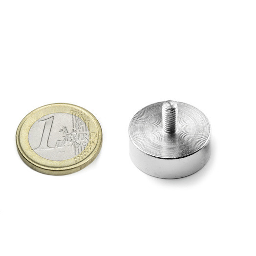 Magnet oala neodim 20mm cu tija filetata [4]