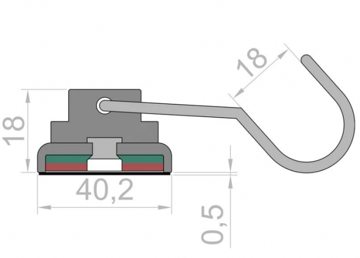 Magnet oala neodim 25mm cu carlig rotativ [4]