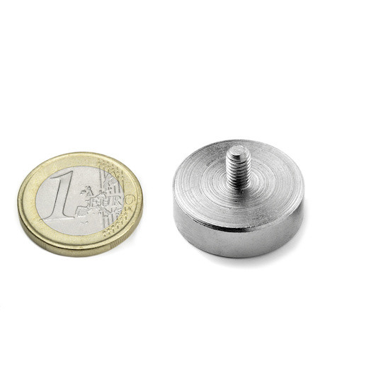 Magnet oala neodim 25mm cu tija filetata [5]