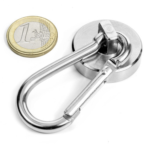 Magnet oala neodim 32mm cu carabiniera [2]