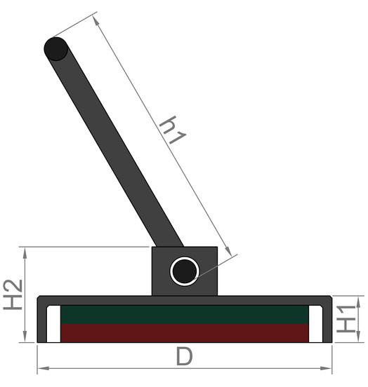 Magnet oala neodim 32mm cu carabiniera [10]