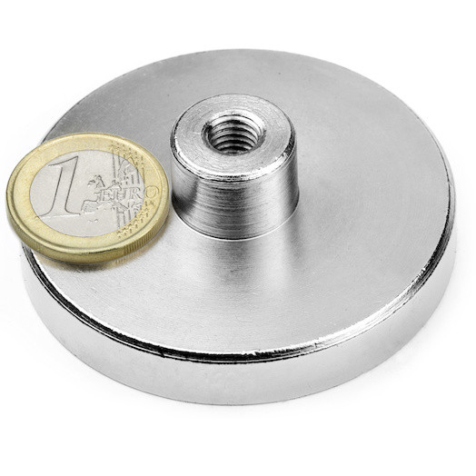 Magnet oala neodim 60mm cu filet interior  - foarte puternic [3]