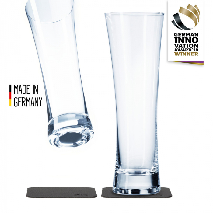 Pahar de cristal magnetic BEER + suport – set de 2 buc. [2]