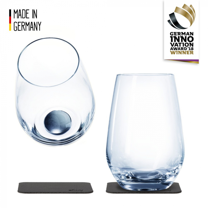 Pahar de cristal magnetic LONGDRINK + suport – set de 2 buc. [2]