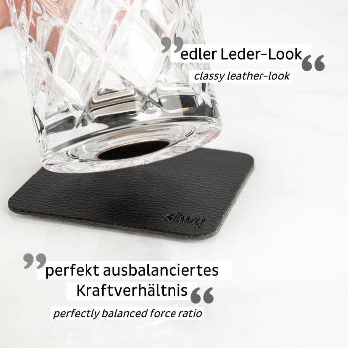 Pahar de cristal magnetic LONGDRINK + suport – set de 4 buc. [6]
