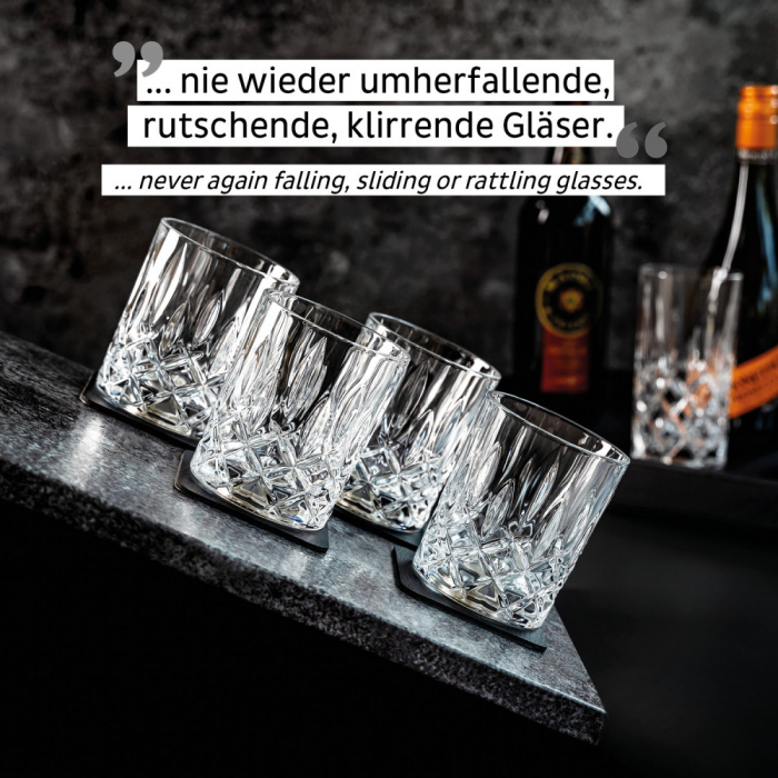 Pahar de cristal magnetic WHISKY + suport – set de 4 buc. [2]