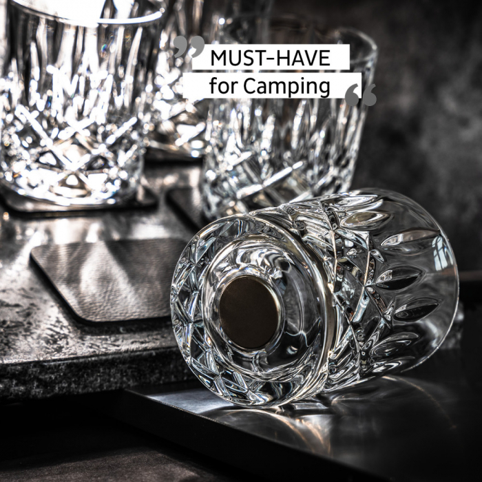 Pahar de cristal magnetic WHISKY + suport – set de 4 buc. [7]