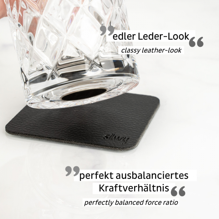 Pahar de cristal magnetic WHISKY + suport – set de 4 buc. [6]
