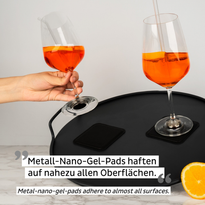 Pahar de cristal magnetic WINE BORDEAUX + suport – set de 2 buc. [5]