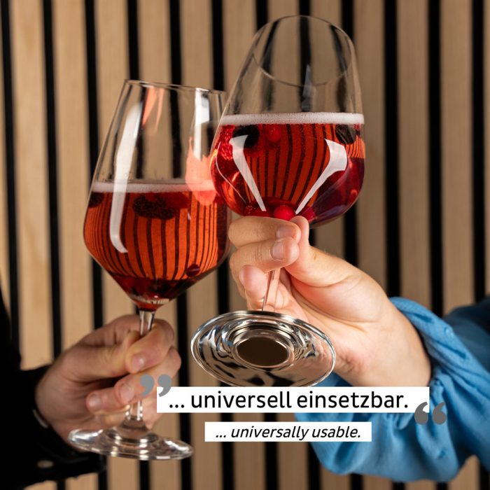 Pahar de cristal magnetic WINE BORDEAUX + suport – set de 2 buc. [9]
