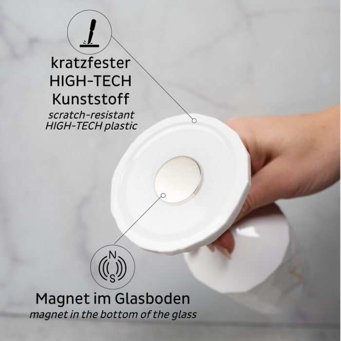 Pahar de plastic magnetic WINE CHEERS 0,3l + suport feros [3]