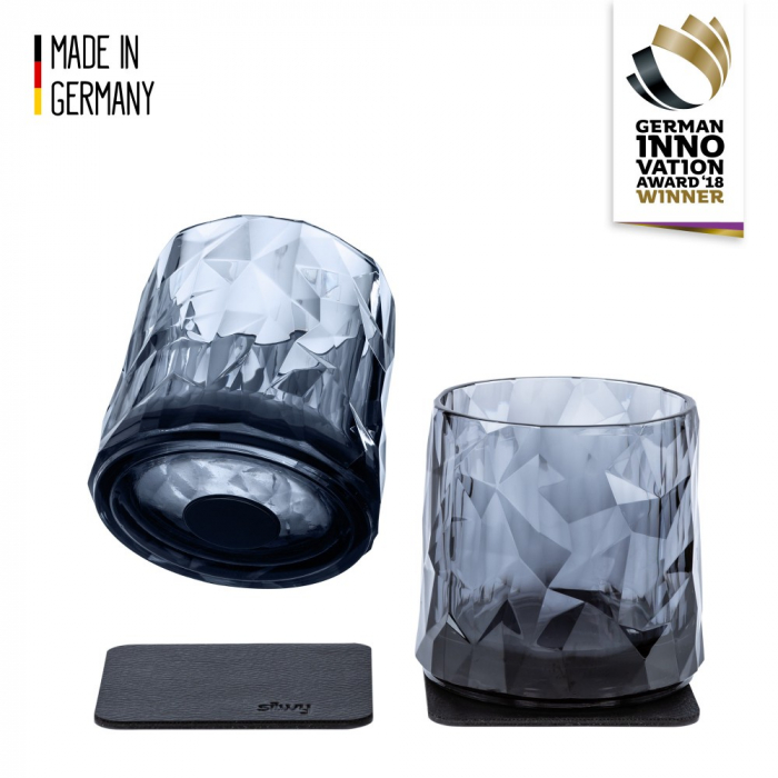 Pahare de plastic magnetice TUMBLER gri, set de 2 bucati, High-Tech [7]