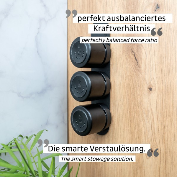 Recipient pentru delicatesuri NEGRU – set de 3 buc + suport metalic NEGRU [5]