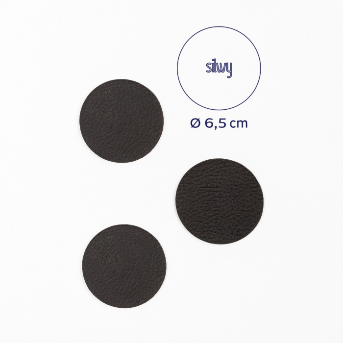 Suport feros cu gel diam. 6,5cm negru - set de 4 buc. [2]