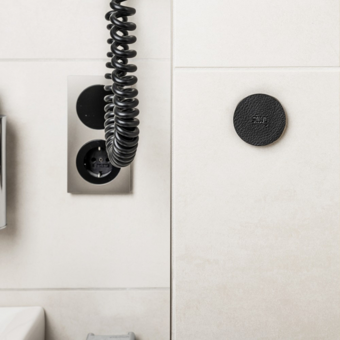 Suport feros cu gel diam. 6,5cm negru - set de 4 buc. [8]