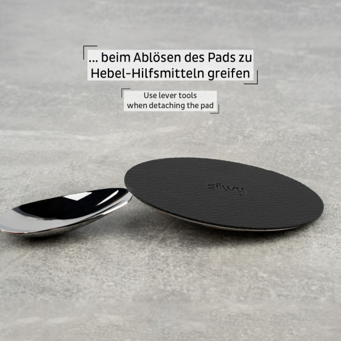 Suport feros cu gel diam. 8cm SUPERSTRONG negru [6]