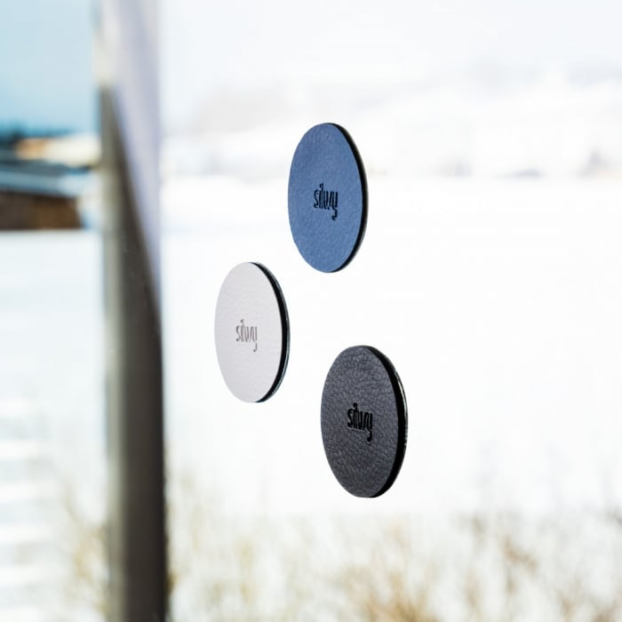 Suport feros cu gel pentru magneti diam. 5cm negru - set de 4 buc. [3]