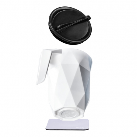 Pahare magnetice Silwy - Cana de cafea magnetica din plastic + capac + suport