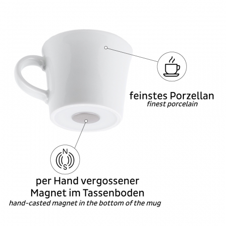 Cana de portelan magnetica ESPRESSO + suport metalic - set de 2 bucati [2]