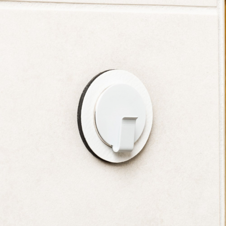 Carlig magnetic „Clever” alb cu suport alb [2]