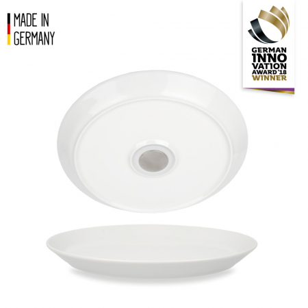 Pahare magnetice Silwy - Farfurie de portelan magnetica + suport feros - set de 2 buc.