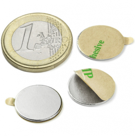 Magnet neodim disc 15mm x 1mm, cu adeziv [1]
