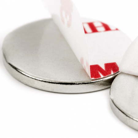 Magneti neodim discuri - Magnet neodim disc 15mm x 2mm, cu adeziv