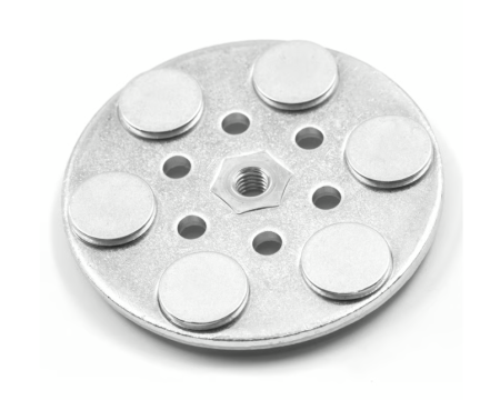 Magnet neodim oala cauciucat negru D66mm cu filet interior M5 [1]