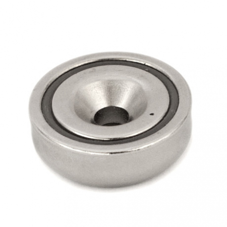 Magneti neodim - Magnet oala neodim 16mm cu orificiu