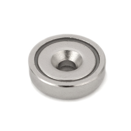 Magneti neodim - Magnet oala neodim 25mm cu orificiu