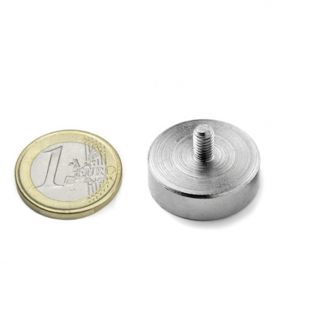 Magnet oala neodim 25mm cu tija filetata [4]