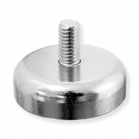 Magneti neodim - Magnet oala neodim 25mm cu tija filetata