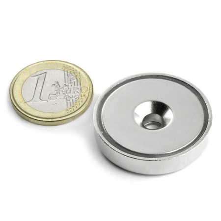 Magneti neodim - Magnet oala neodim 32mm cu orificiu