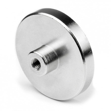 Magneti neodim - Magnet oala neodim 60mm cu filet interior  - foarte puternic