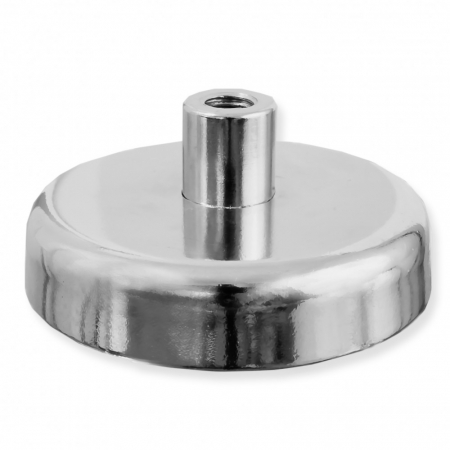 Magneti neodim - Magnet oala neodim 75mm cu filet interior - deosebit de puternic