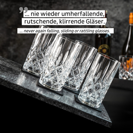 Pahar de cristal magnetic LONGDRINK + suport – set de 4 buc. [1]