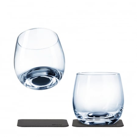 Pahare magnetice Silwy - Pahar de cristal magnetic WHISKY + suport – set de 2 buc.