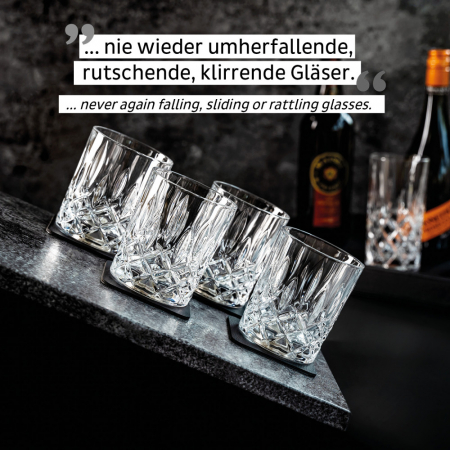 Pahar de cristal magnetic WHISKY + suport – set de 4 buc. [1]