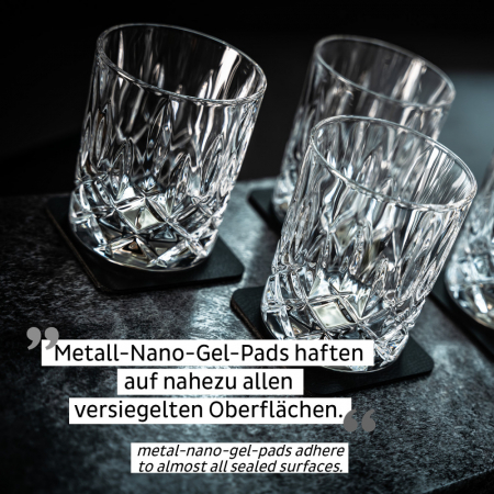 Pahar de cristal magnetic WHISKY + suport – set de 4 buc. [4]