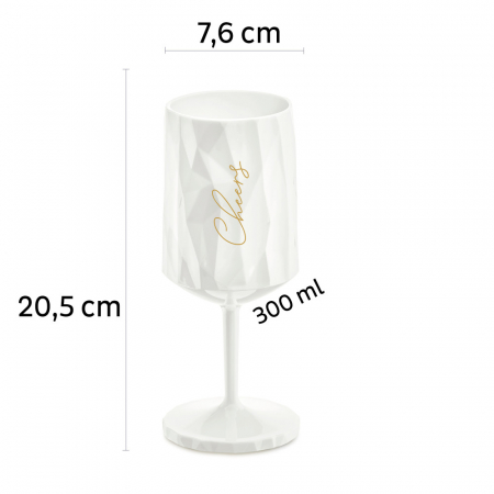 Pahar de plastic magnetic WINE CHEERS 0,3l + suport feros [6]