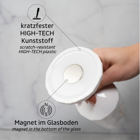 Pahar de plastic magnetic WINE CHEERS 0,3l + suport feros [2]