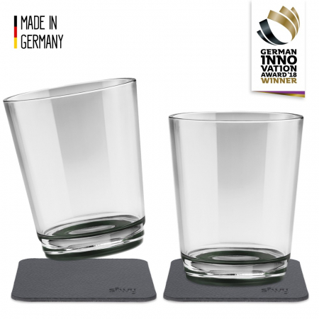 Pahare magnetice Silwy - Pahar magnetic - set de 2 bucati, gri Pearl Grey