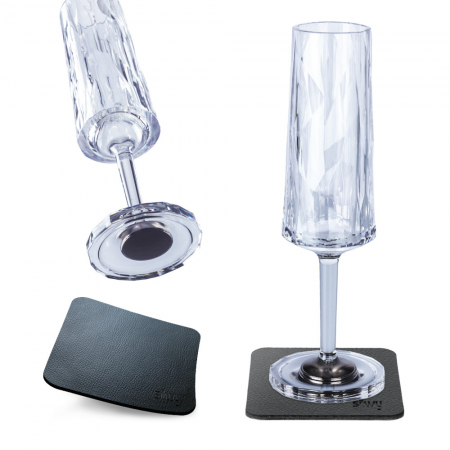 Pahare magnetice Silwy - Pahare de plastic magnetice PROSECCO, set de 2 bucati, High-Tech